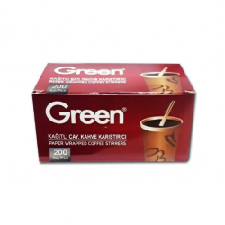 Green Kağıt Sargılı Tahta Karıştırıcı