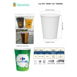 8 oz HOT DRINK CUP VENDING