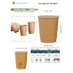 14 oz DW CUP OR. KRAFT