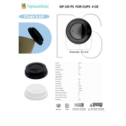 SIP LID PS FOR CUPS 4 OZ