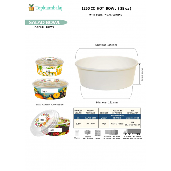 1250 CC HOT BOWL ( 38 oz )