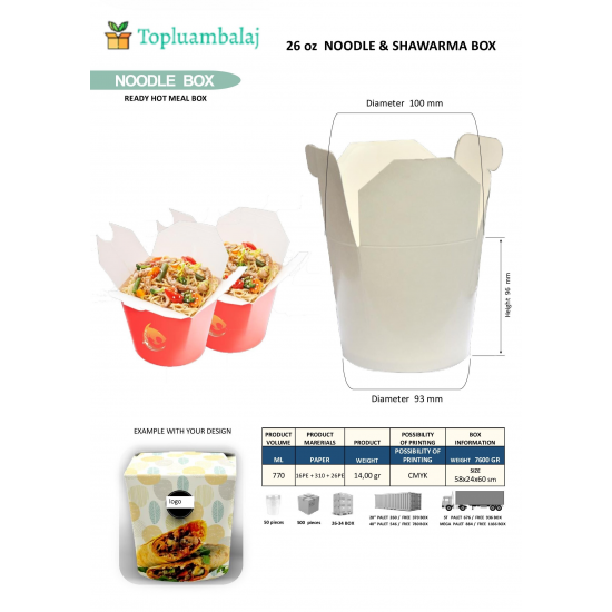 26 oz NOODLE & SHAWARMA BOX