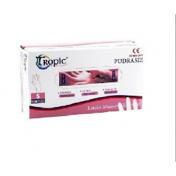 Tropic Pudrasız Lateks Muayene Eldiveni Küçük Boy 100 Adet