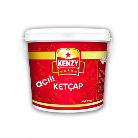 Kenzy Acılı Ketçap Kova 9 Kg